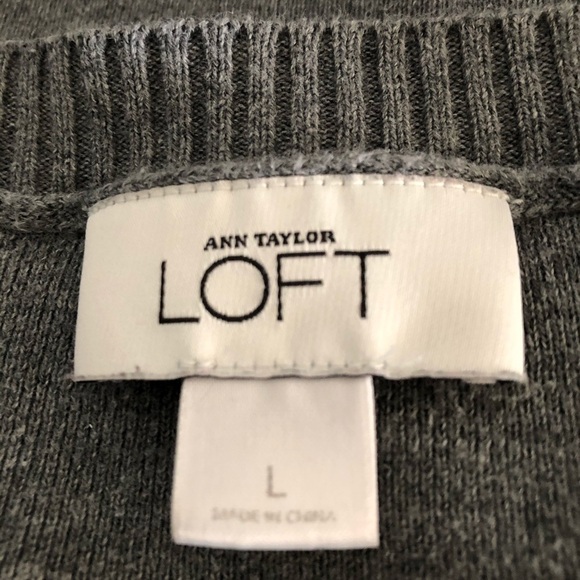 Loft gray sweater woman’s large - Picture 4 of 5